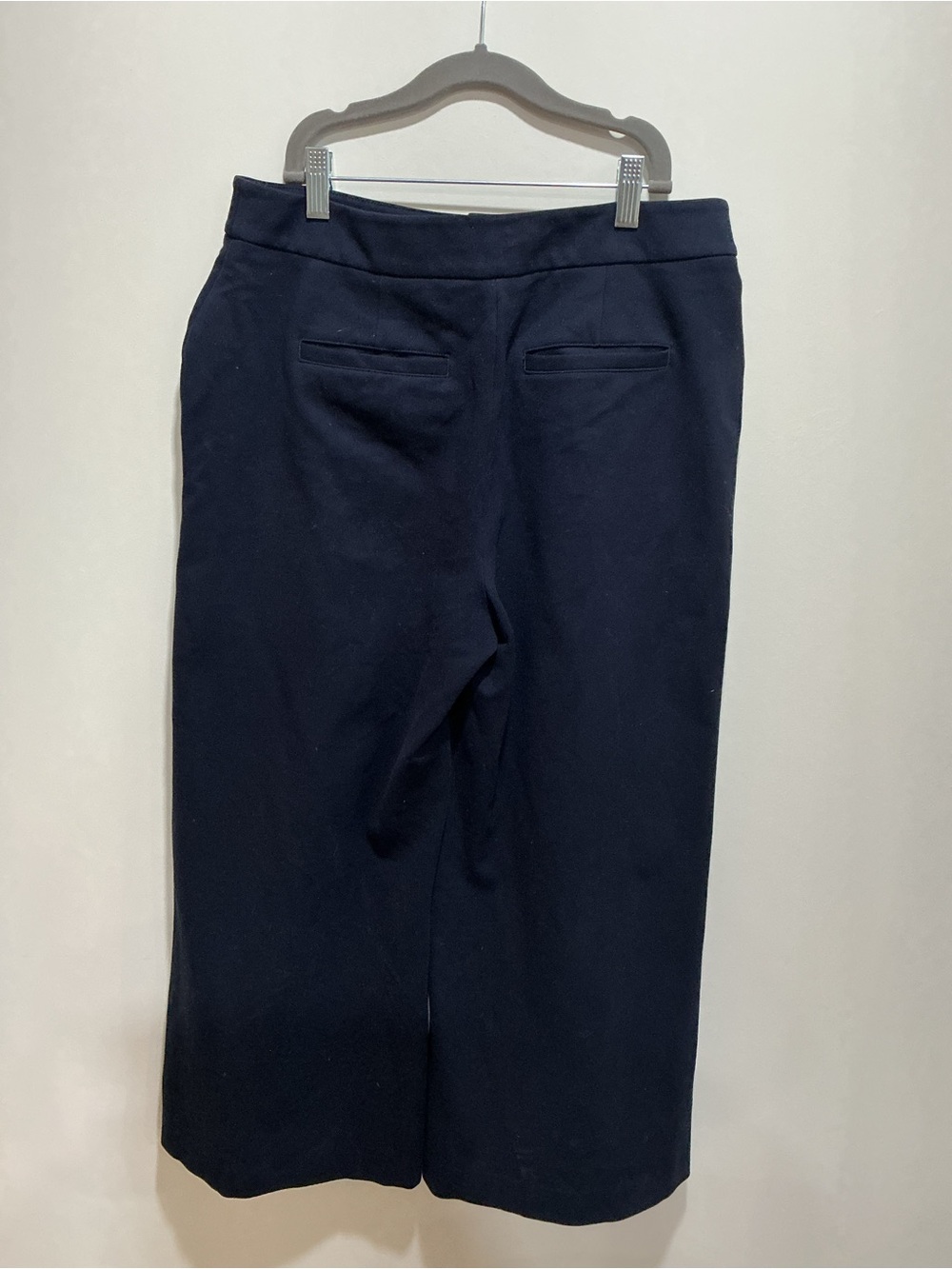 Boden Ponte Wide Leg Navy Cropped Pants size 8 - Picture 4 of 6